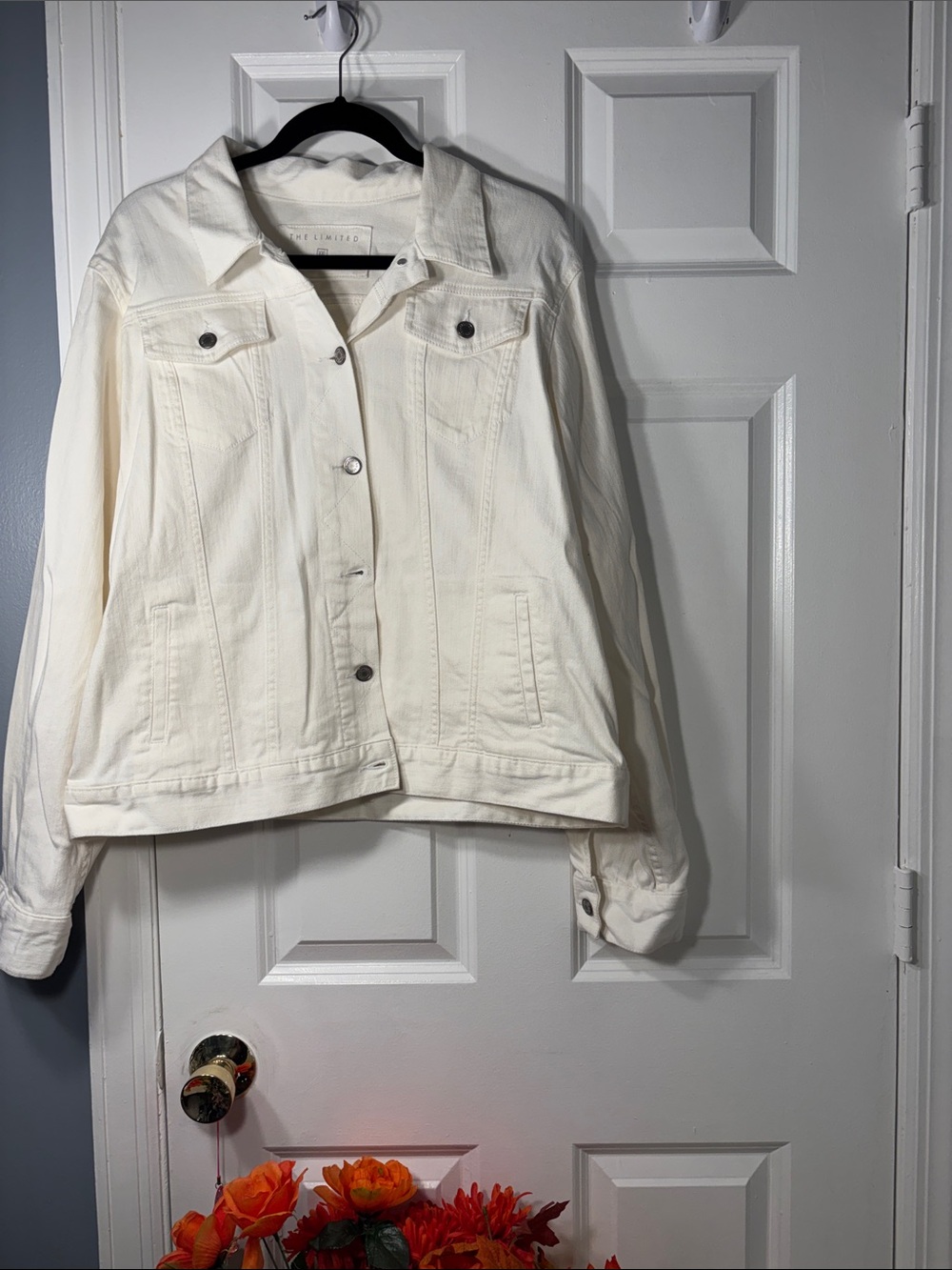 The Limited White Denim Jacket XXL New Without Tags - Picture 2 of 5